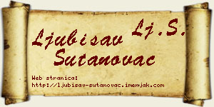Ljubisav Šutanovac vizit kartica